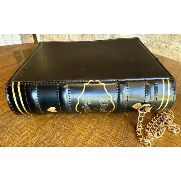 🔥 Betsey Johnson Kitsch Book of Spells Black Crossbody Bag BJ33645F Pristine - Picture 10 of 12